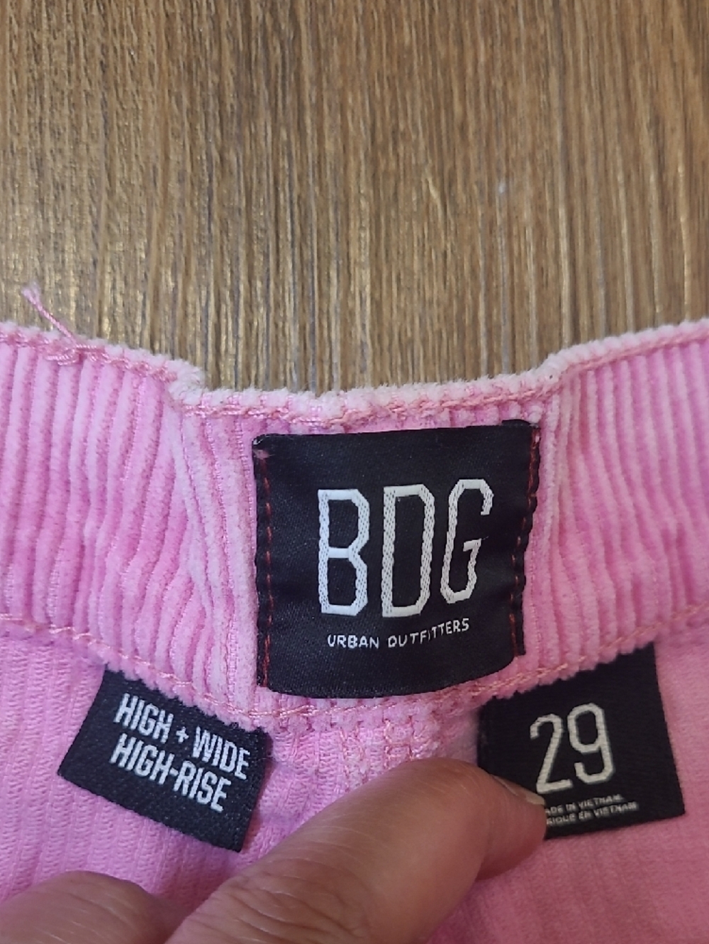 BDG Pink Corduroy‎ Wide-Leg women,s Pants used good 29 - Picture 2 of 12